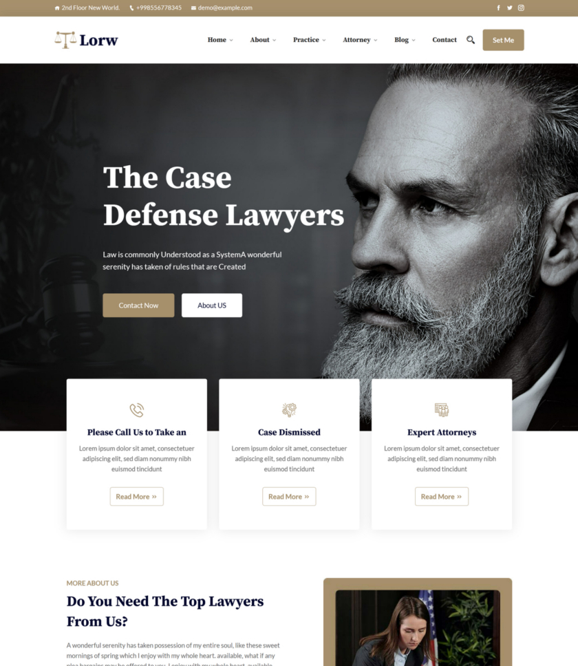 律师律所行业html网站模板