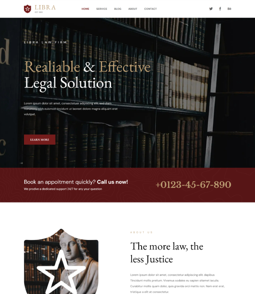 律师事务所网站html模板