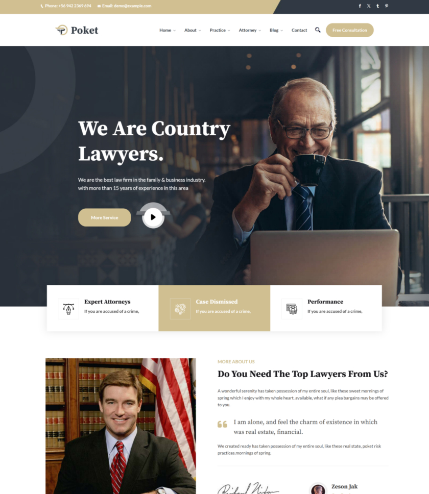 律师事务所网站html5模板