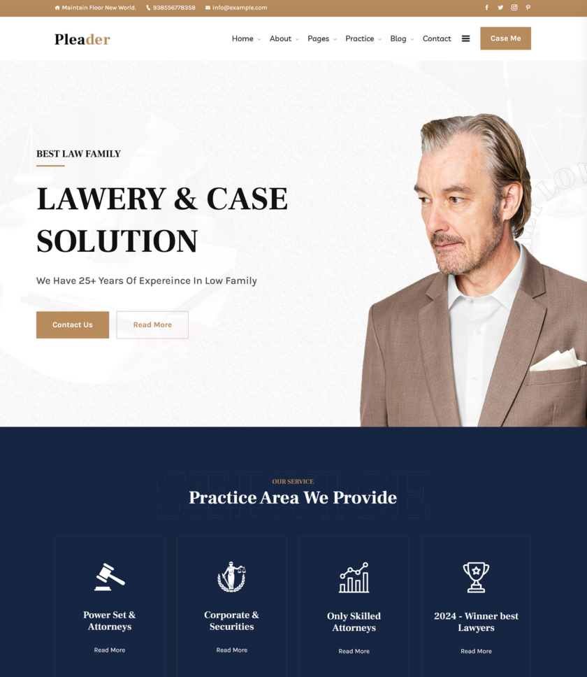 律师法律网站html模板