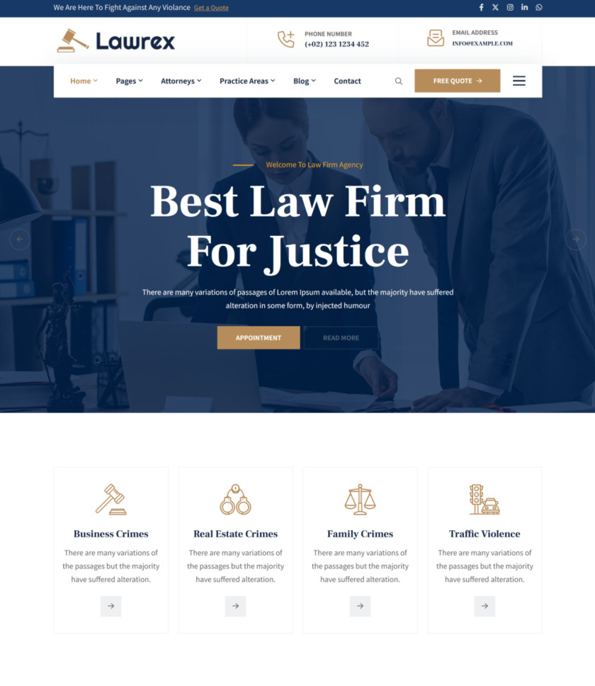 律师和律所 HTML5 模板